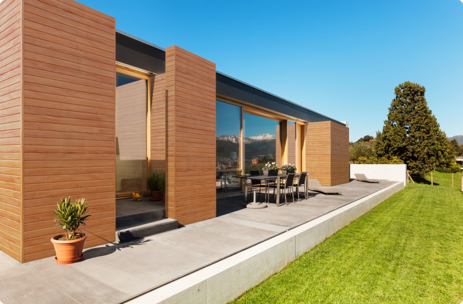 AL13 Plank System — horizontal plank profile aluminum cladding on residential building